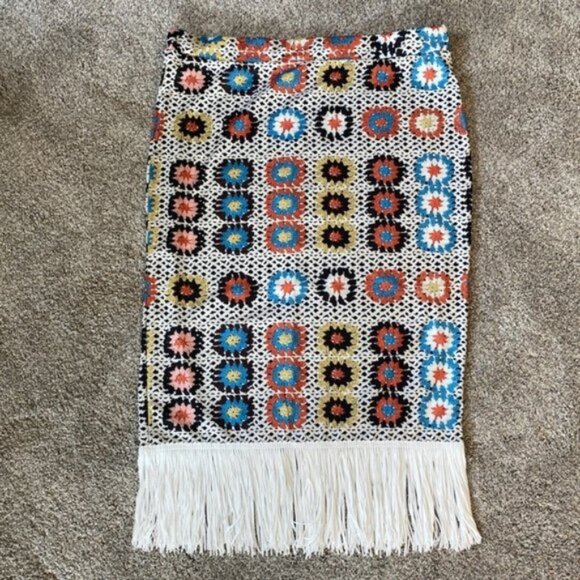 SHEIN Boho Bodycon Curve Crochet look pattern with long fringe. Women's size 3XL - Picture 6 of 10